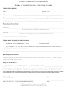 Release Of Medical Records-receiving Records Form