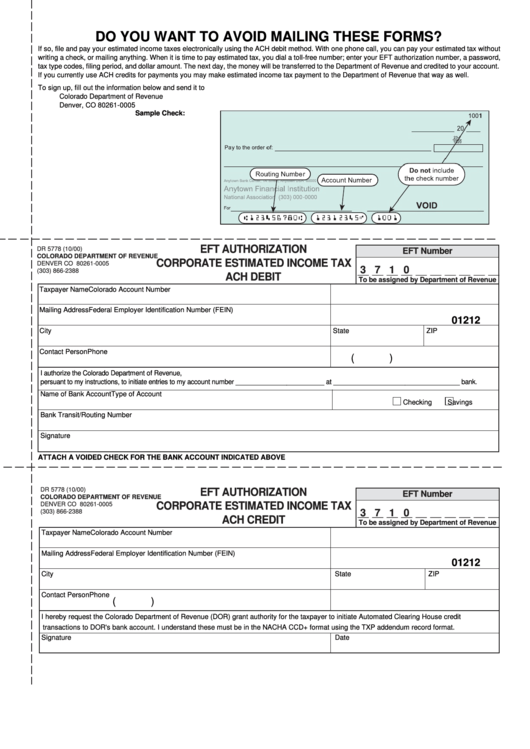 2002 Colorado Estimated Tax Vouchers For Corporations Printable pdf