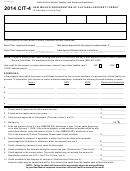 Form Cit-4 - New Mexico Preservation Of Cultural Property Credit (Corporate Income Tax) - 2014 Printable pdf