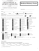 Medical History Form-Columbus Community Hospital Printable pdf