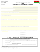 Articles Of Organization Of A Domestic Limited Liability Company, Annual Report Forms