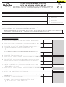 Fillable Form N-342a - Information Statement - 2013 Printable pdf