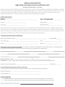 High School Community Service Verification Form