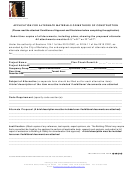 Application For Alternative Materials Or Methods Of Construction Form