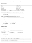 Body Therapy Center Student Massage Clinic Confidential Client Information Form