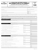 Form N-157a - Information Statement Concerning Credit For Energy Conservation - 1999 Printable pdf
