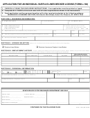 Form L-168 - Application For An Individual Surplus Lines Broker License