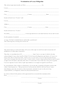 Termination Of Lease Obligation Form