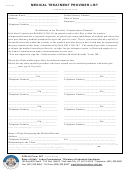 Form 307-medical Treatment Provider List