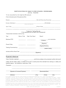 Certification Form Of Health For School Personnel