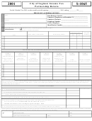 Form S-1065 - City Of Saginaw Income Tax Partnership Return - 2001