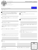 Form Cr191 - Articles Of Incorporation - Cooperative