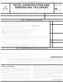 Form N-314-hotel Construction And Remodeling Tax Credit