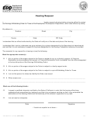 Form De 9401 Rev. 2 12-02 - Hearing Request Form - Employment Development Department English-spanish Version