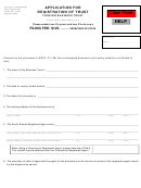 Application For Registration Of Trust -foreign Business Trust Form