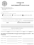 Sos Form 0107-certificate Of Partnership Fictitious Name