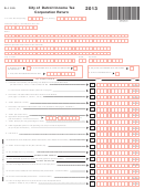 Fillable Form D-1120 - City Of Detroit Income Tax Corporation Return - 2013 Printable pdf