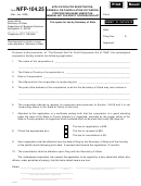Form Nfp-104.25 - Application For Registration, Renewal Or Cancellation Of Foreign Corporation Name Under The General Not For Profit Corporation Act
