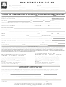 Sign Permit Application-applicant's Certification Form