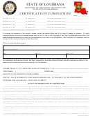 Certificate Of Completion Form