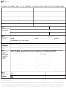 Form 50-293 - Request To Taxing Unit For Statement Of Unpaid Taxes On Manufactured Home