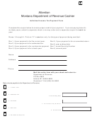 Individual Income Tax Payment Form - Montana Department Of Revenue Cashier