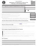Form M-8736 - Application For Extension Of Time To File Fiduciary Or Partnership Return - 2011