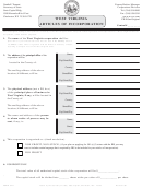 Fillable Form Cd-1 - West Virginia Articles Of Incorporation Printable pdf