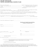 Second Tier Waiver Partial Unconditional Waiver Of Lien Form