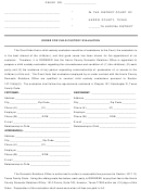 Order For Child Custody Evaluation Form