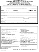 Fillable Form Deh-001 - Health Certificate Clearance Application Printable pdf