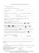 City Of Brook Park Individual Questionnaire Form