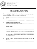 Application For Registration Of Trademark Or Service Mark - Office Of The Secretary Of State