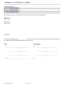 Project Closeout Form