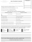 Form Ls-119 - Labor Standards Complaint March 2001
