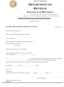 Application For No Tax Due Certificate Form