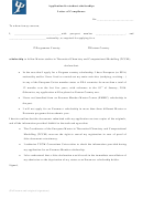 Letter Of Compliance Form-application For Student Scholarships
