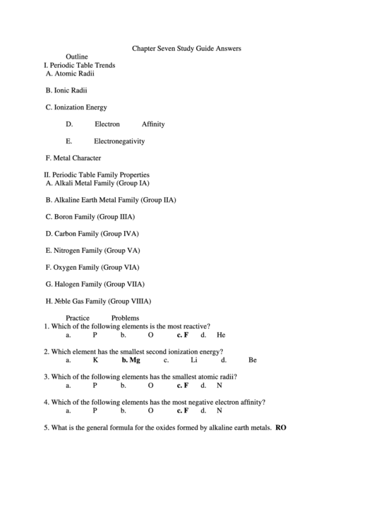 Chapter Seven Study Guide Answers Worksheet