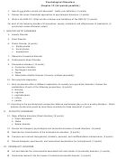 Psychological Disorders Worksheet Printable pdf