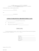 Affidavit Requesting Order Form Restoring Name
