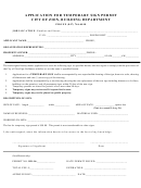 Application For Temporary Sign Permit Form