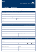 Form Vu1 - Invitation Form For Business Visa Applications