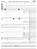 Form Ri-1041 - Rhode Island Fiduciary Income Tax Return 2001