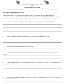 Counselor Recommendation Letter Form