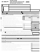 Form Ri 1096-pt - Rhode Island Pass-through Withholding Return And Transmittal - 2005