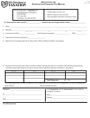 Form Ft-re - Application For Corporation Franchise Tax Refund -11/2001