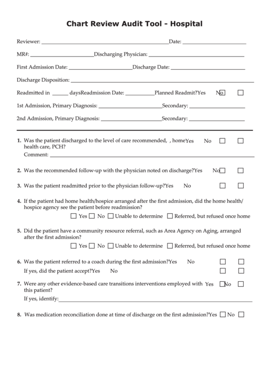 Chart Review Template