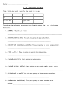 Fillable Ir + A + Infinitive Practice Form Printable pdf