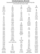 Onomatopoeia Words Worksheet Printable pdf