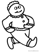 Gingerbread Man Coloring Sheet